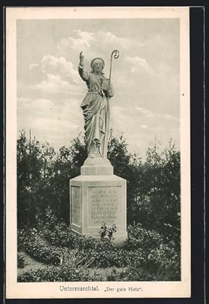 Bild des Verkufers fr Ansichtskarte Untermarchtal, Statue Der gute Hirte zum Verkauf von Bartko-Reher