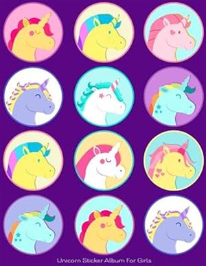 Image du vendeur pour Unicorn Sticker Album for Girls: 100 Plus Pages for Permanent Sticker Collection, Activity Book for Girls, Purple - 8.5 by 11 mis en vente par GreatBookPrices