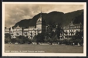 Ansichtskarte Interlaken, Gr. Hotels Victoria und Jungfrau