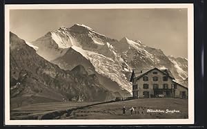 Ansichtskarte Grindelwald, Hotel Rigi-Männlichen mit Jungfrau