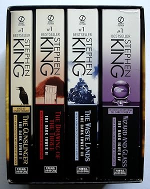 Imagen del vendedor de The Dark Tower, 4 Volume Boxed Set: The Gunslinger + The Drawing of the Three + The Waste Lands + Wizard and Glass; (Books I, II, III, IV) a la venta por Silicon Valley Fine Books