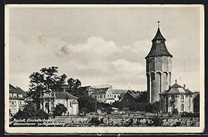 Ansichtskarte Rastatt, Einsiedlerkapell, Wasserturm und Pagodenburg