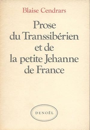 Imagen del vendedor de Prose du Transsibrien et de la petite Jehanne de France. a la venta por Librairie Les Autodidactes - Aichelbaum