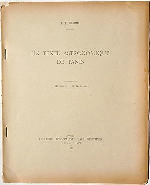 Un texte astronomique de Tanis. (extrait)