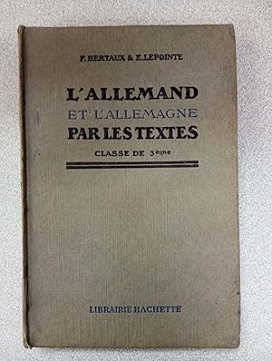 Seller image for L'allemand et l'Allemagne par les textes 3me for sale by Dmons et Merveilles