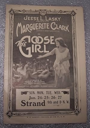 Image du vendeur pour Jesse L. Lasky Presents Marguerite Clark in "The Goose Girl" mis en vente par Antiquarian Bookshop