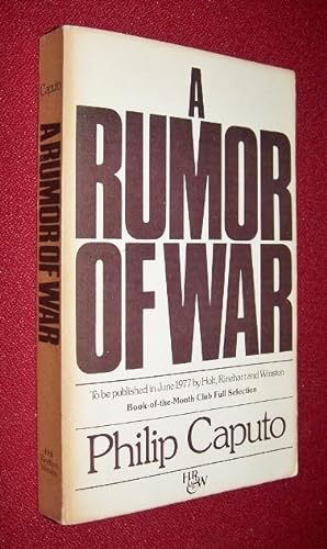 Immagine del venditore per A Rumor of War (ARC) venduto da Antiquarian Bookshop