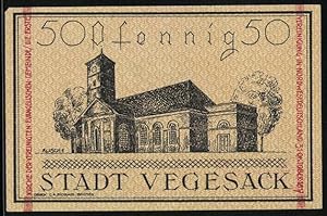 Bild des Verkufers fr Notgeld Vegesack, 50 Pfennig, Blick auf die Kirche zum Verkauf von Bartko-Reher