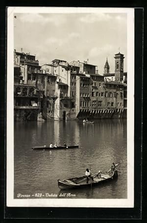 Cartolina Firenze, Veduta dell`Arno