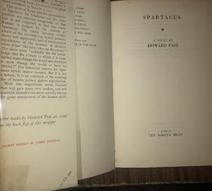 SPARTACUS. 1952, First Edition, First Impression With Dustwrapper. VG