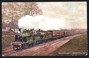 Postcard Bournemouth Express, LSWR, englische Eisenbahn