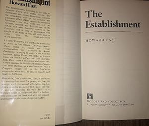 THE ESTABLISHMENT. 1980, First Edition, First Impression With Dustwrapper. VG
