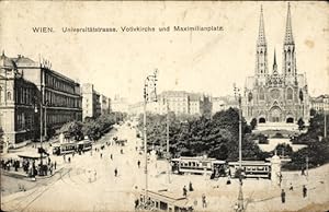 Ansichtskarte / Postkarte Wien 1 Innere Stadt, Universitätstraße, Votivkirche, Maximilianplatz, S...