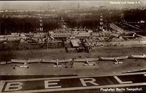 Ansichtskarte / Postkarte Berlin Tempelhof, Zentralflughafen, Flugzeuge