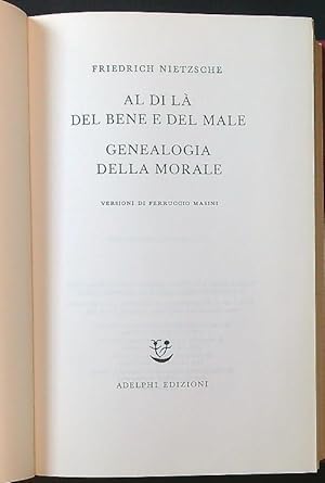 Immagine del venditore per Al di la' del bene e del male - Genealogia della morale venduto da Miliardi di Parole