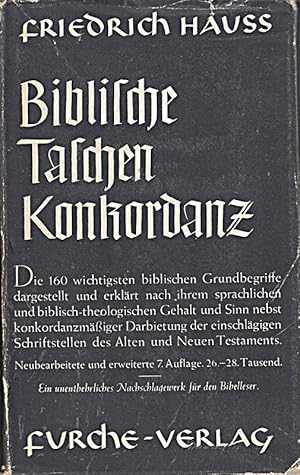 Seller image for Biblische Taschenkonkordanz (Darstellung und Erluterung der Wichtigsten Biblisc for sale by Die Buchgeister