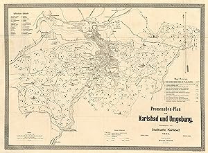 Stadtplan ('Promenaden-Plan von Karlsbad und Umgebung. - Herausgegeben vom Stadtrath Karlsbad 189...