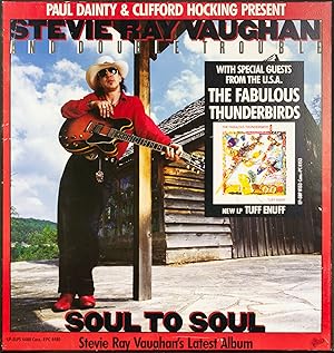 Imagen del vendedor de Paul Dainty & Clifford Hocking present Stevie Ray Vaughan and Double Trouble . Soul to Soul [a poster for the Australian leg of the 'Soul to Soul' tour] a la venta por Michael Treloar Booksellers ANZAAB/ILAB