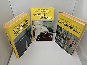 Seller image for PACK 3 Libros Historia Naval: La batalla del Mediterrneo. Segunda Guerra Mundial / Submarino / Nautilus 90 Norte for sale by Libros Angulo