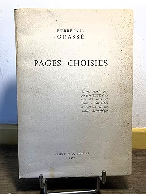 Seller image for Pages choisies. for sale by Mouvements d'Ides - Julien Baudoin