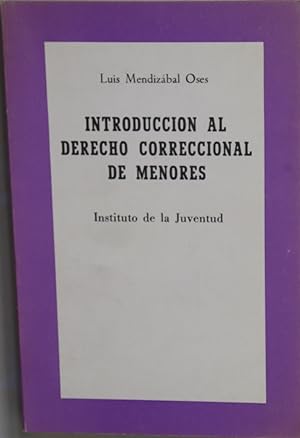 Imagen del vendedor de Introduccin al Derecho correcional de menores a la venta por Librera Alonso Quijano