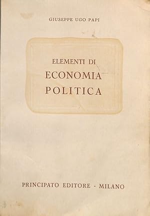 Imagen del vendedor de Elementi di economia politica a la venta por FolignoLibri