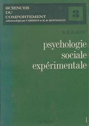 Imagen del vendedor de Psychologie sociale exp?rimentale - Robert Boleslaw Zajonc a la venta por Book Hmisphres