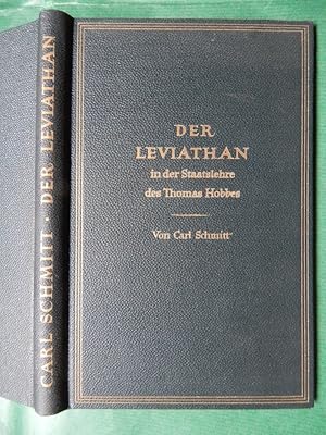 Bild des Verkufers fr Der Leviathan in der Staatslehre des Thomas Hobbes zum Verkauf von Buchantiquariat Uwe Sticht, Einzelunter.