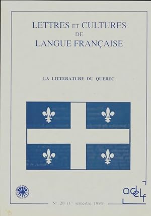 Lettres et culture de langue fran aise n 20 - Collectif