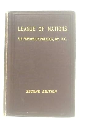 Bild des Verkufers fr The League of Nations zum Verkauf von World of Rare Books