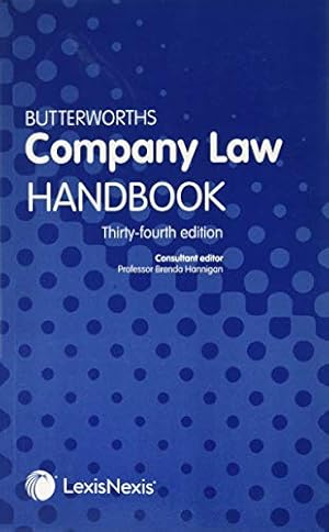 Bild des Verkufers fr Butterworths Company Law Handbook zum Verkauf von WeBuyBooks