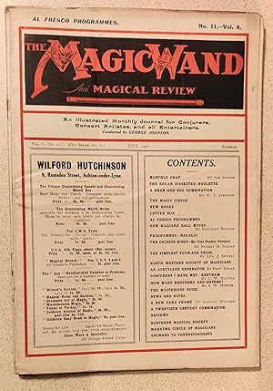 Imagen del vendedor de The Magic Wand July 1916 / W J Atkinson "A Bran and Egg Combination" / Kingsley Ronald "New Billiard Ball Production and Manipulation" / Rupert H Slater "The Chinese Rings (Vest Pocket Version)" / Len J Sewell "The Simplest Four-Ace Trick" / Stanley Witcher "A New Card Frame" a la venta por Shore Books