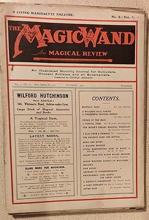 Imagen del vendedor de The Magic Wand October 1916 / Professor Edgar "A Colour Changing Twentieth Century Effect" / Stanley Witcher "The Miser's Dream" / Christianer "A Flag from a Thimble" / Roy Cowl "The Phoenix, Cardiff and Bottle" / H W Ray "Living Marionettes" / Albert Daniels "Silent Code for Blackboard Reading, Etc. a la venta por Shore Books