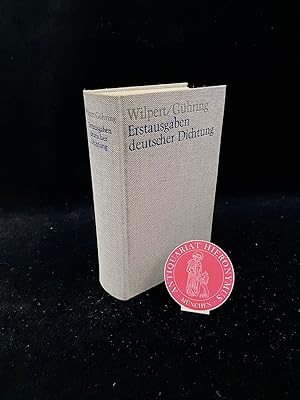 Seller image for Erstausgaben deutscher Dichtung. Eine Bibliographie zur deutschen Literatur 1600-1960. for sale by Antiquariat Hieronymus