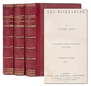 Image du vendeur pour Les Miserables (in 3 vols) mis en vente par Whitmore Rare Books, Inc. -- ABAA, ILAB