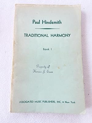 Image du vendeur pour 1944 PB Traditional Harmony Book 1 by Hindemith, Paul mis en vente par Miki Store