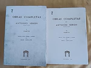 OBRAS COMPLETAS DE ANTONIO SERON - BILBILITANO - 2 TOMOS