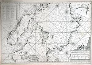 Imagen del vendedor de Carte marine de la Mer Mediterrane (Carta nautica del Mediterraneo). a la venta por BOTTEGHINA D'ARTE GALLERIA KPROS