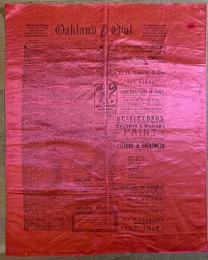 [Newspaper] Oakland Owl Volume 6 Number 11, June 16, 1905 Printed on Red Silk