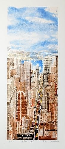 Bild des Verkufers fr Gottfried Salzmann, NY Perspektive I, Gicle auf schweren Btten, handsigniert, betitelt, 2013 zum Verkauf von Fahning Art Gallery