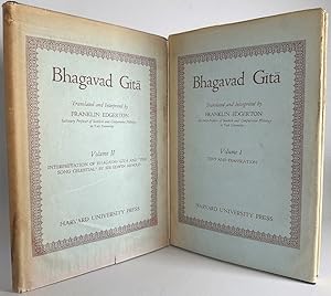 The Bhagavad Gita: Franklin Edgerton 2 Vols: Harvard Oriental Series, Vols 38 & 39