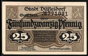 Bild des Verkufers fr Notgeld Dsseldorf 1918, 25 Pfennig, Stadtwappen zum Verkauf von Bartko-Reher
