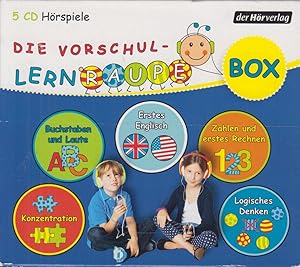 Die Vorschul-Lernraupe CD-Box Hörspiele: Erstes Englisch. Konzentration. Logisches Denken. Zahlen...