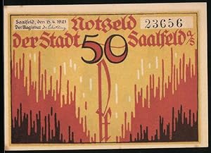 Notgeld Saalfeld /Saale 1921, 50 Pfennig, Hohe Schwarm