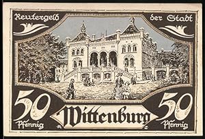 Notgeld Wittenburg i. M. 1922, 50 Pfennig, Rathaus, Drachen