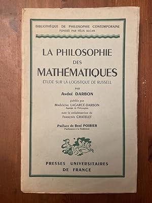 Seller image for La philosophie des mathmatiques, Etude sur la logistique de Russell for sale by Librairie des Possibles