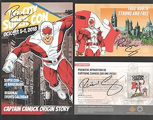 Tri-City Supercon Promo Comic -Captain Canuck Origin Comic Story 10/2018-3 items signed by by Ric...