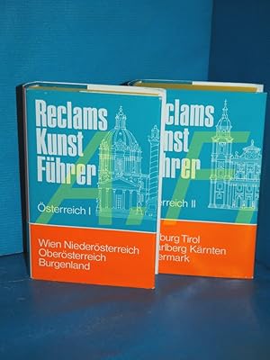 Imagen del vendedor de Reclams Kunstfhrer : sterreich in 2 Bnden: Band 1: Wien, Niedersterreich, Obersterreich, Burgenland : Baudenkmler / Band 2 : Salzburg, Tirol, Vorarlberg, Krnten, Steiermark, Baudenkmler a la venta por Antiquarische Fundgrube e.U.