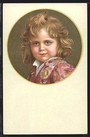 Künstler-Ansichtskarte M.Munk Nr. 1387: Portrait eines kleinen Kindes
