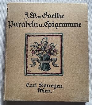 Bild des Verkufers fr Parabeln und Epigramme. zum Verkauf von Antiquariat Peda